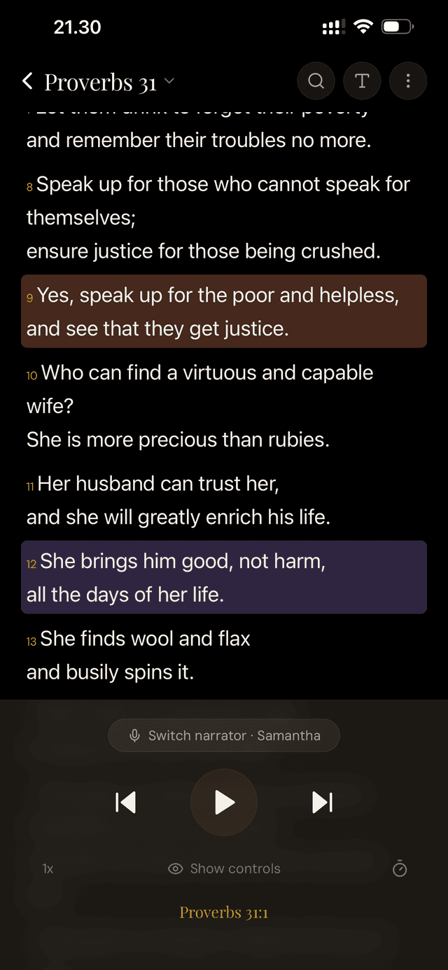 Valor app Bible reader
